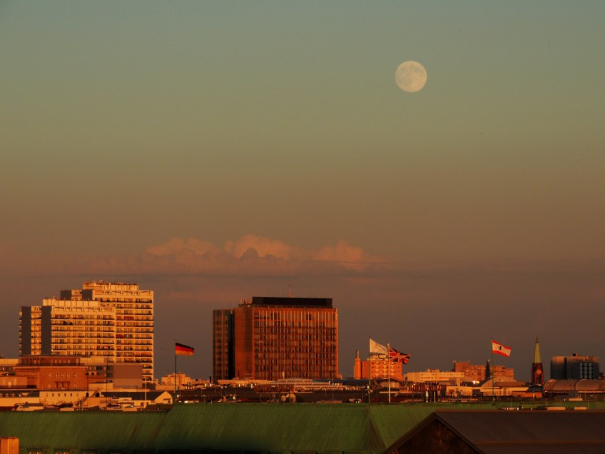 Flags & the moon